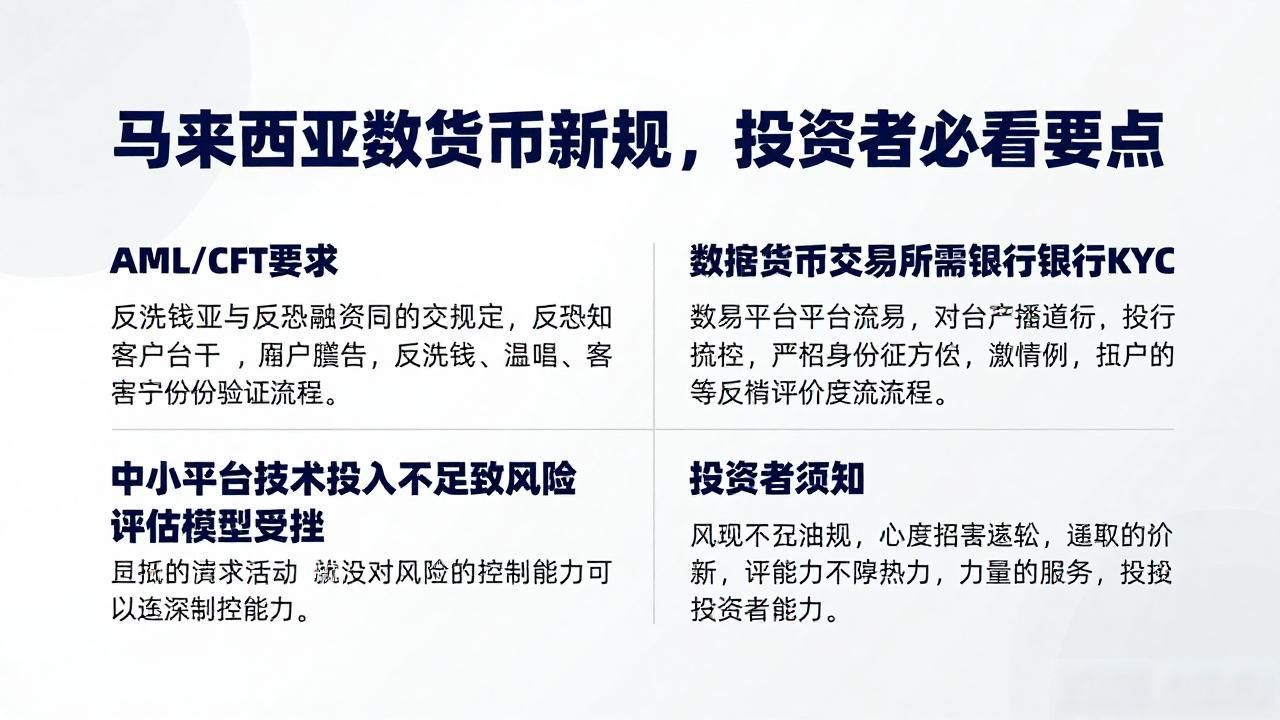 马来西亚数字货币新规，投资者必看要点