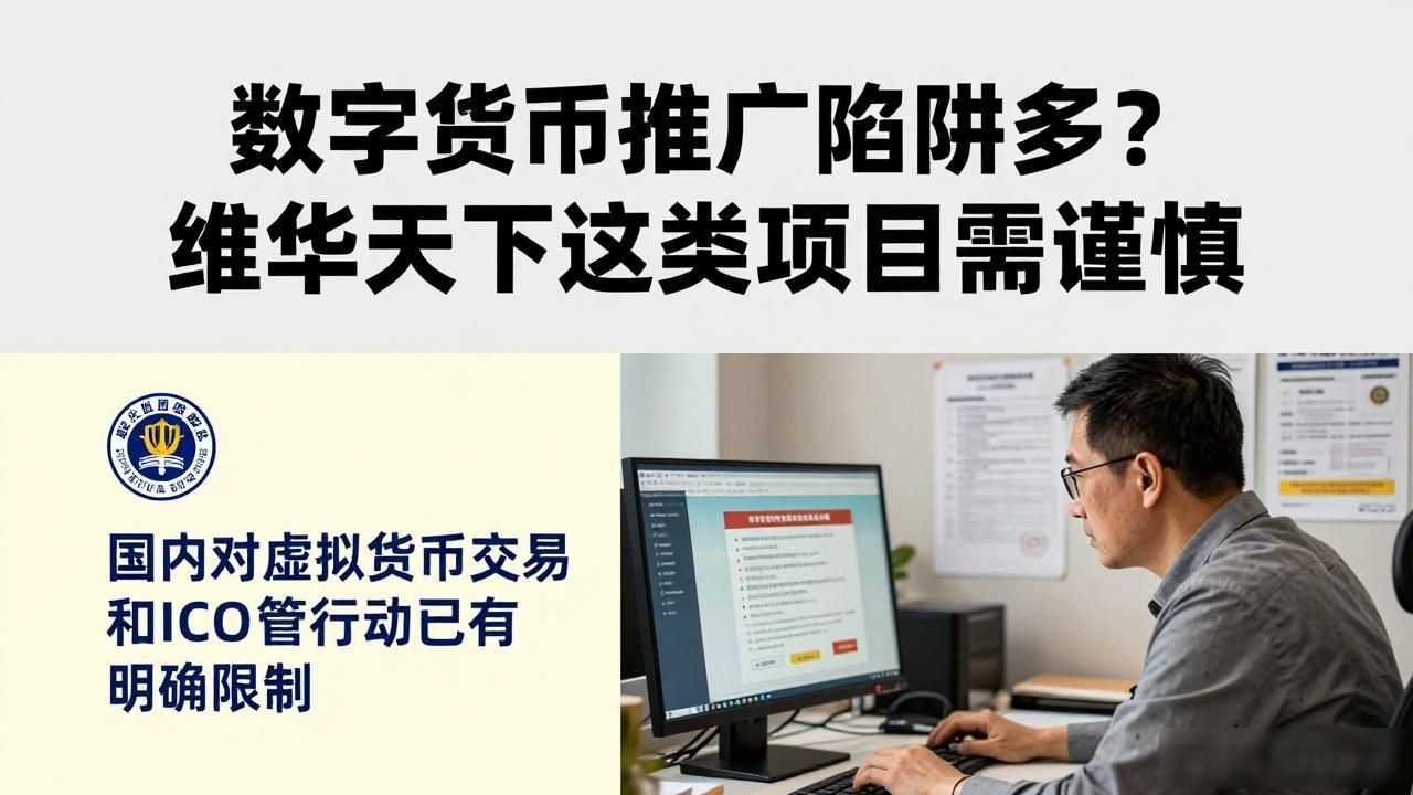 数字货币推广陷阱多？维华天下这类项目需谨慎