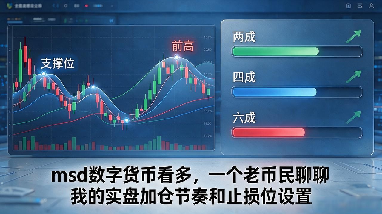 msd数字货币看多，一个老币民聊聊我的实盘加仓节奏和止损位设置