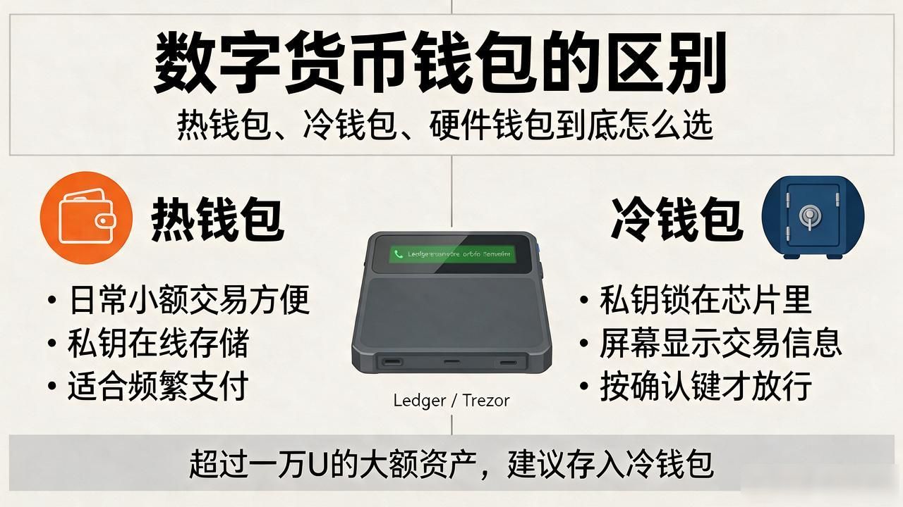 数字货币钱包的区别：热钱包、冷钱包、硬件钱包到底怎么选