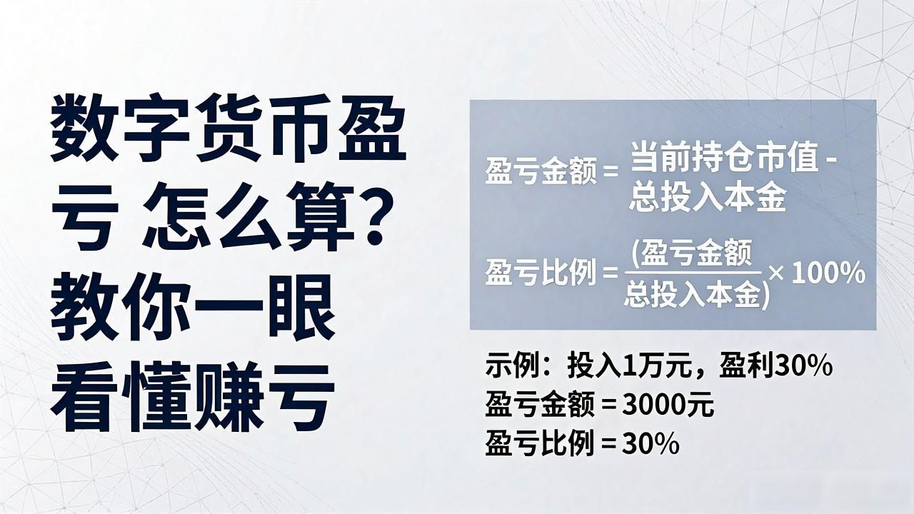 数字货币盈亏怎么算？教你一眼看懂赚亏