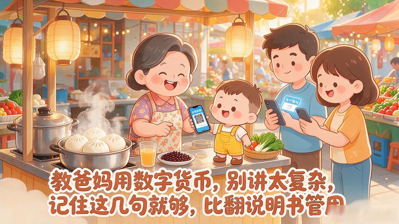 教爸妈用数字货币，别讲太复杂，记住这几句就够，比翻说明书管用