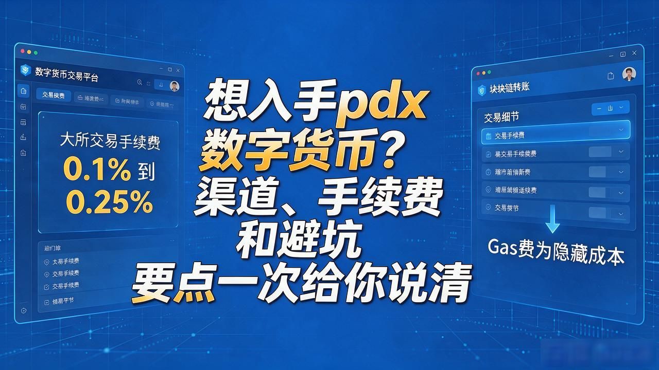想入手pdx数字货币？渠道、手续费和避坑要点一次给你说清