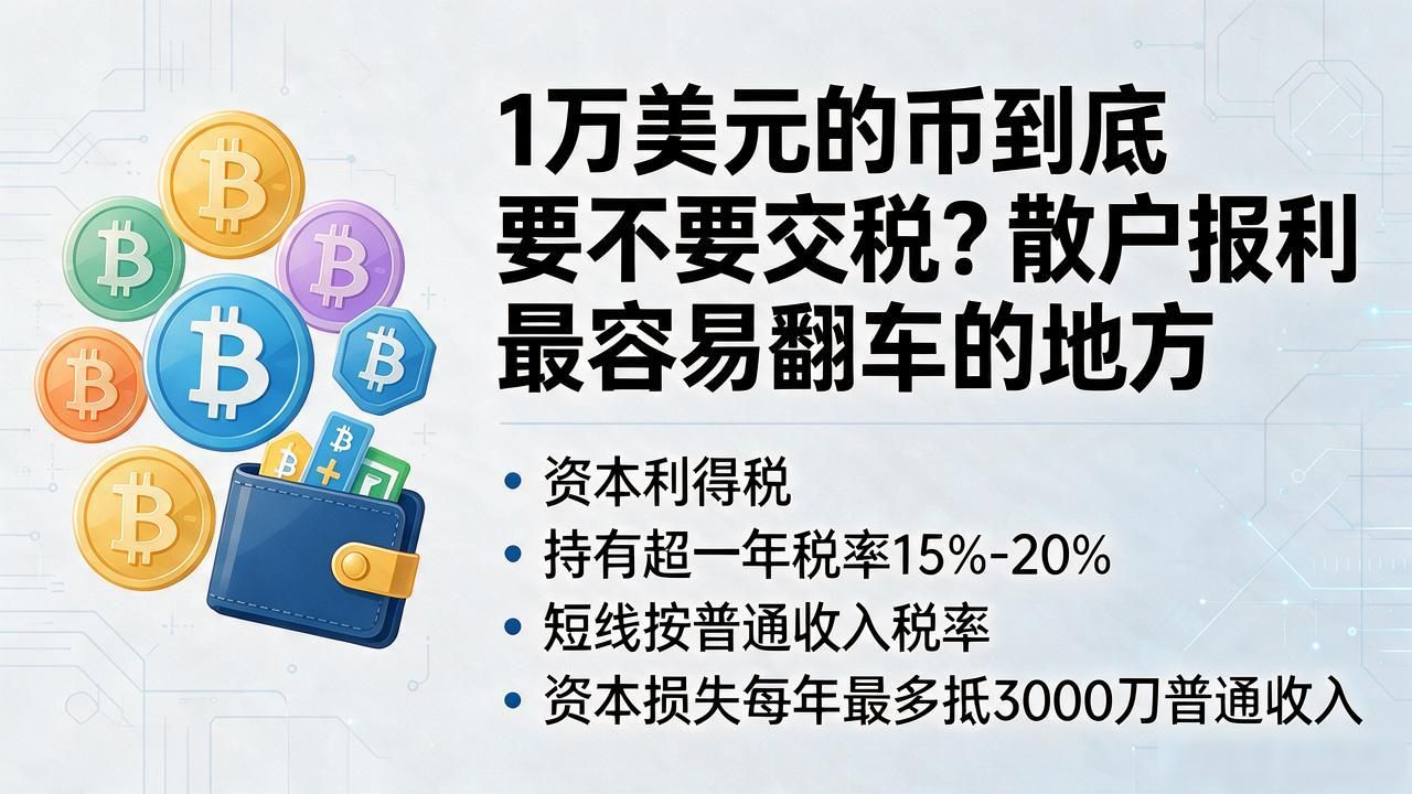 1万美元的币到底要不要交税？散户报税最容易翻车的地方