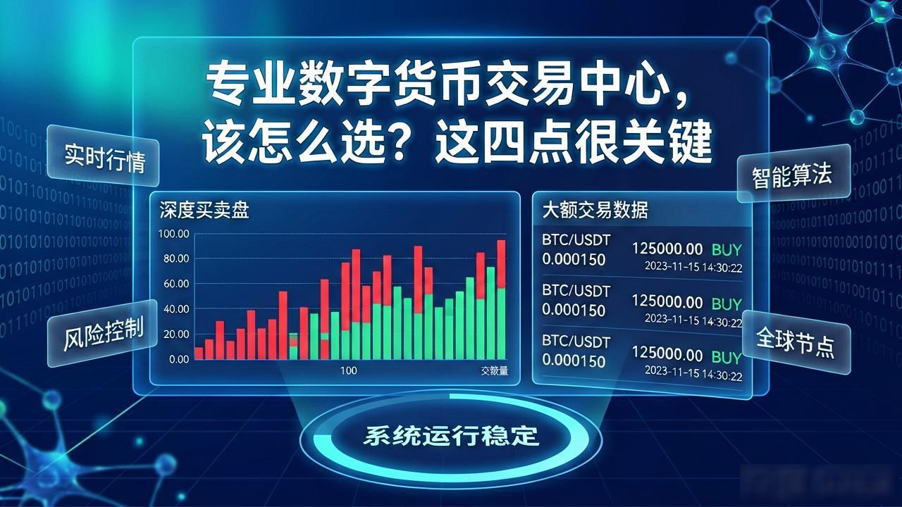 专业数字货币交易中心,该怎么选?这四点很关键