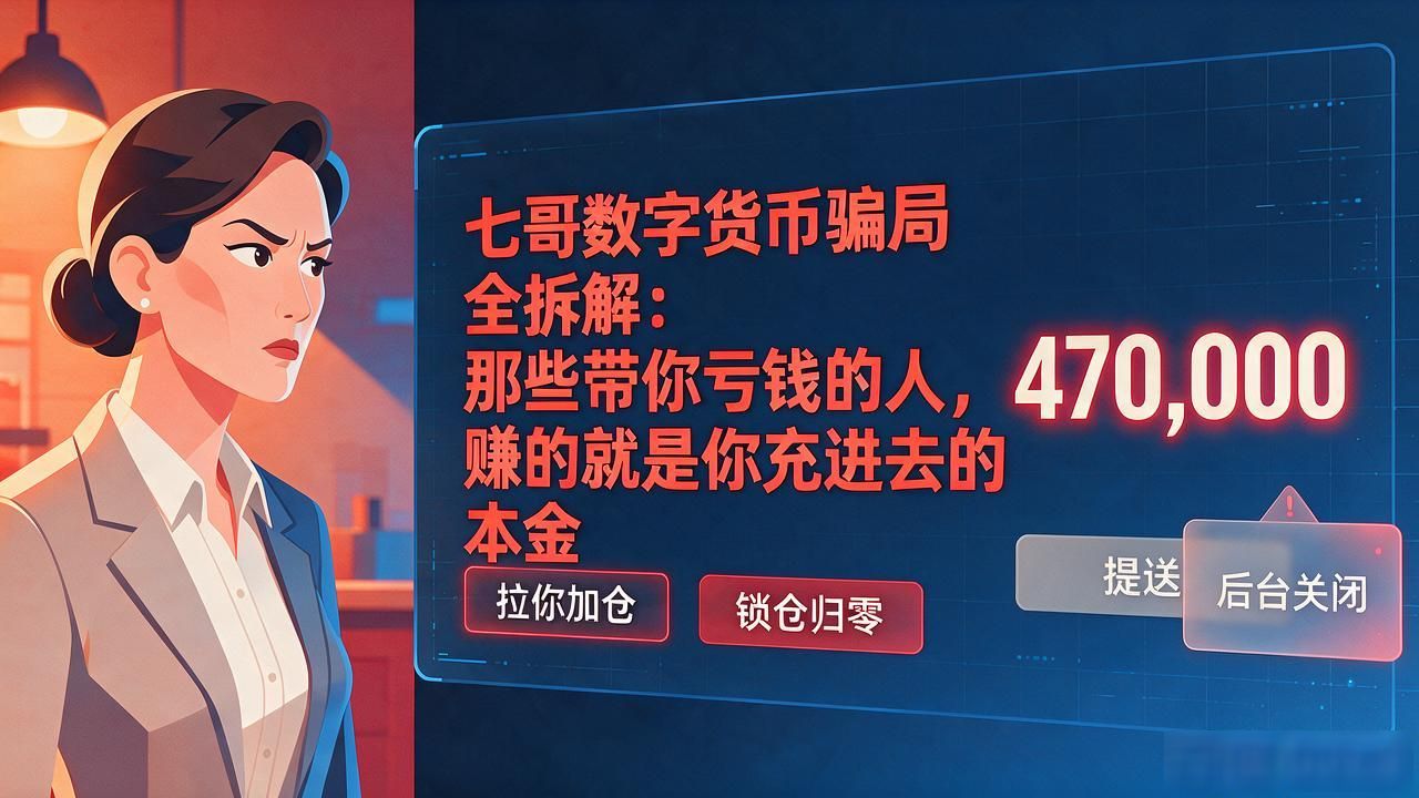 七哥数字货币骗局全拆解：那些带你亏钱的人，赚的就是你充进去的本金