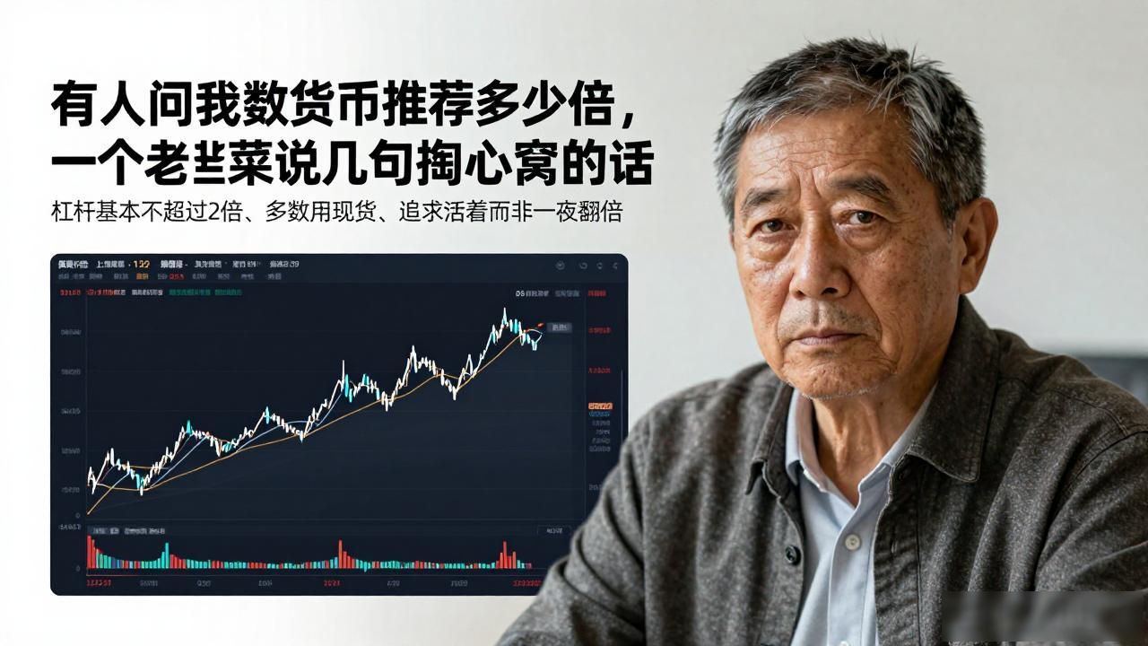 有人问我数字货币推荐多少倍，一个老韭菜说几句掏心窝的话