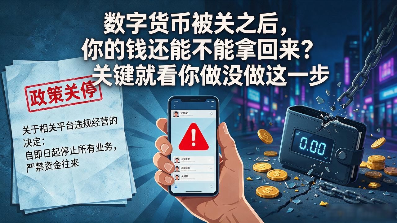 数字货币被关之后，你的钱还能不能拿回来？关键就看你做没做这一步