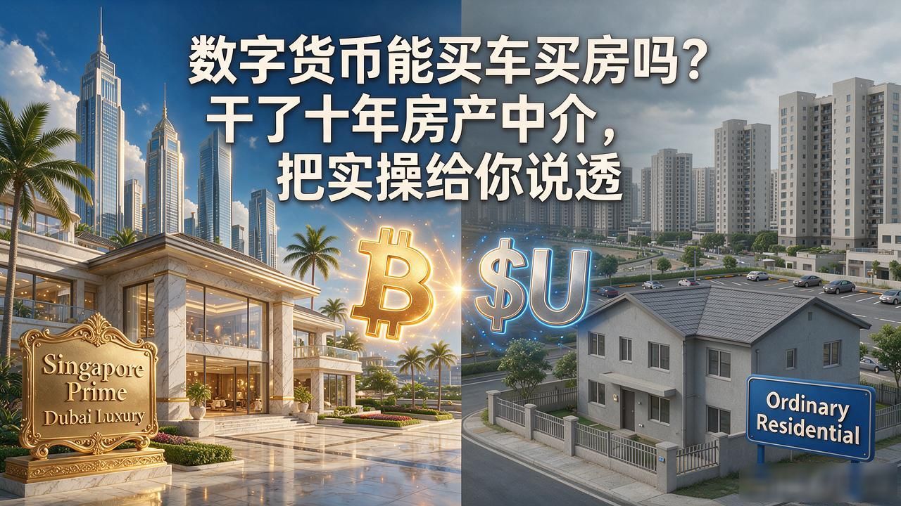 数字货币能买车买房吗？干了十年房产中介，把实操给你说透