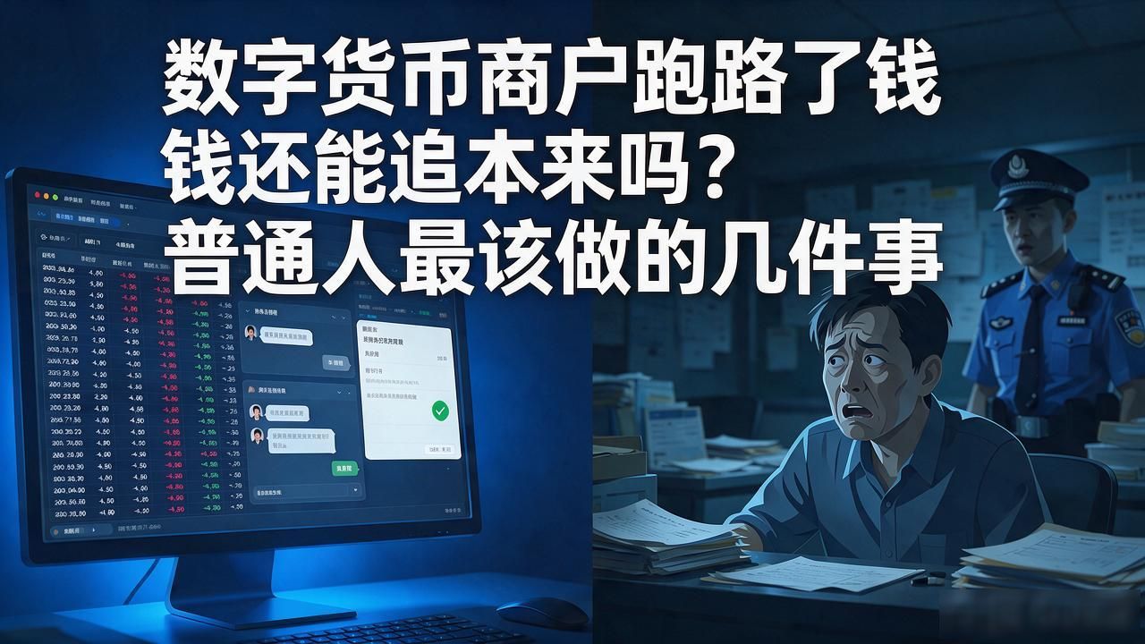 数字货币商户跑路了钱还能追回来吗？普通人最该做的几件事