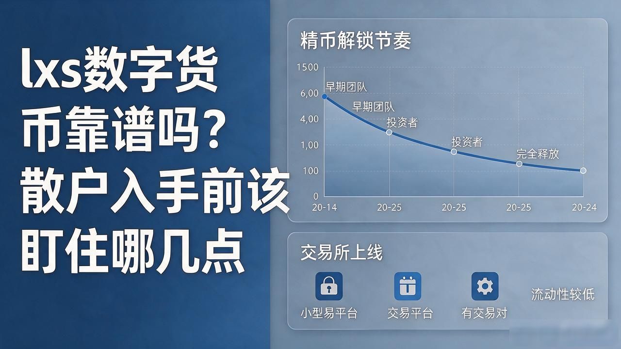 lxs数字货币靠谱吗？散户入手前该盯住哪几点