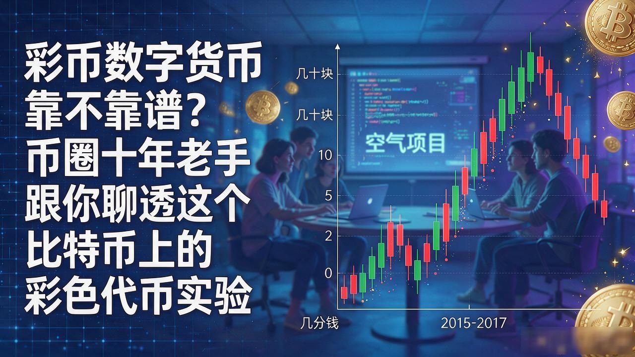 彩币数字货币靠不靠谱？币圈十年老手跟你聊透这个比特币上的彩色代币实验