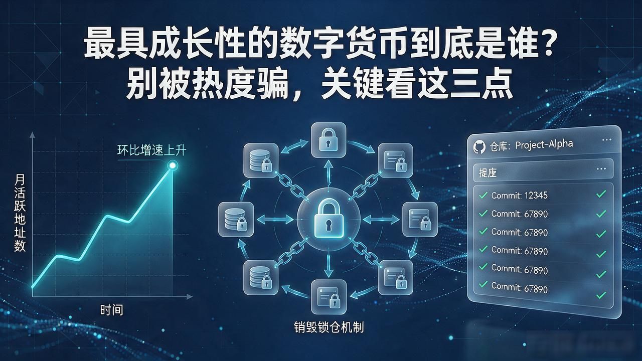 最具成长性的数字货币到底是谁？别被热度骗，关键看这三点