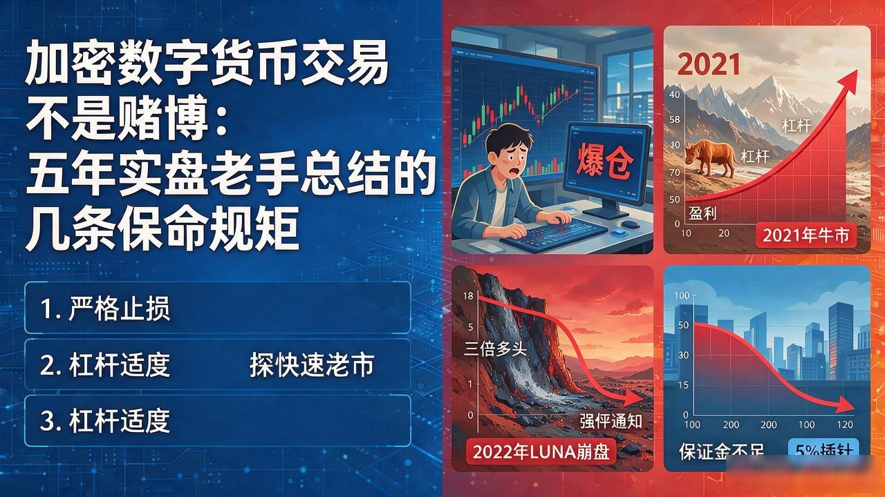 加密数字货币交易不是赌博：五年实盘老手总结的几条保命规矩