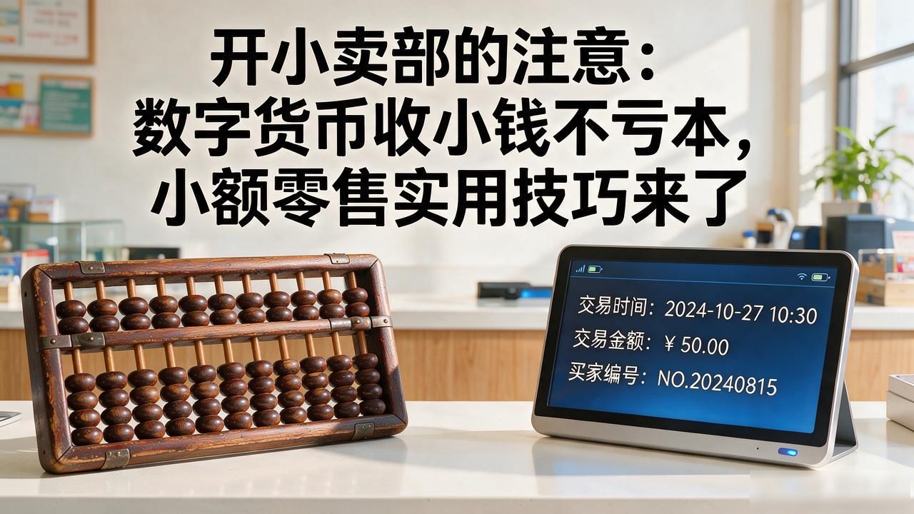 开小卖部的注意：数字货币收小钱不亏本，小额零售实用技巧来了