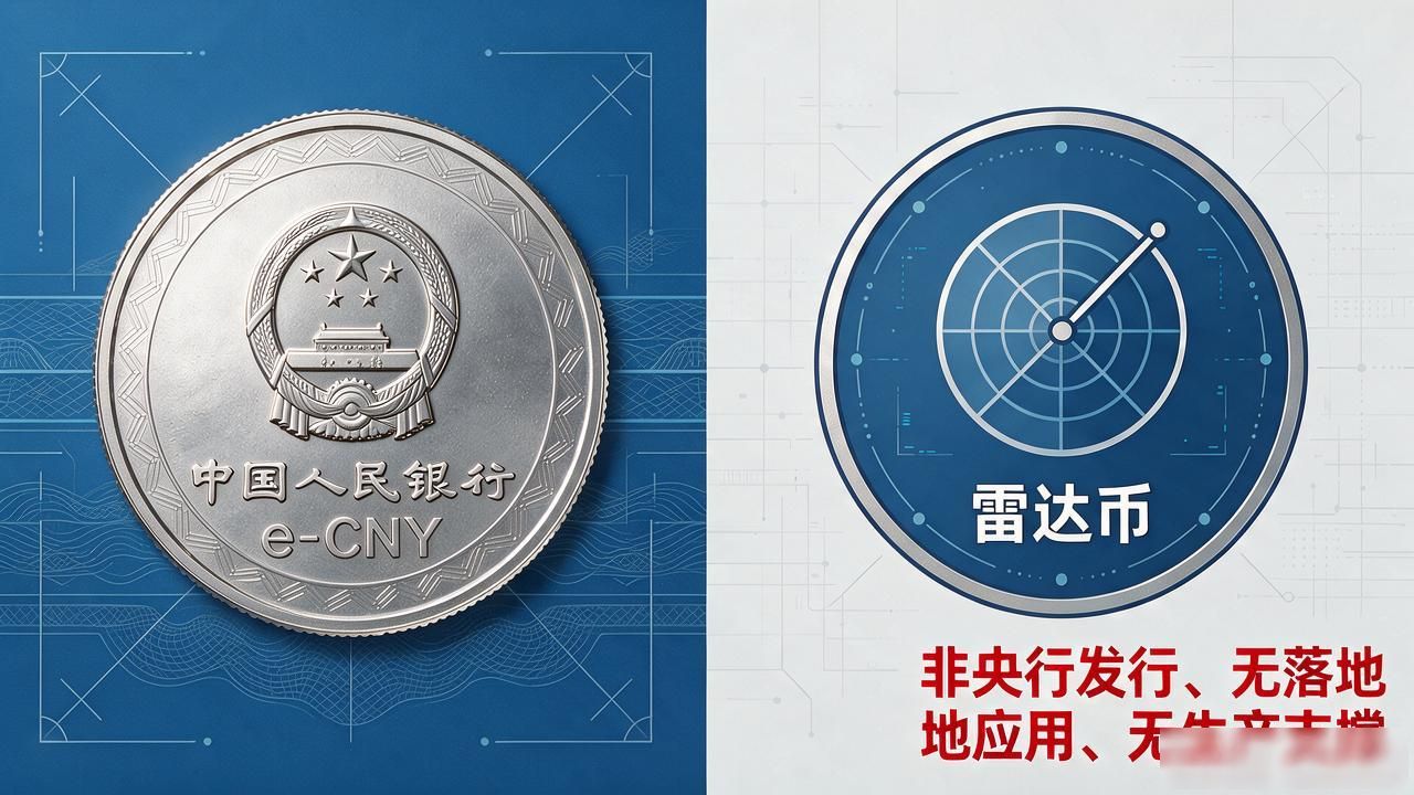 中国数字货币和雷达币到底有啥区别？普通人千万别被概念忽悠
