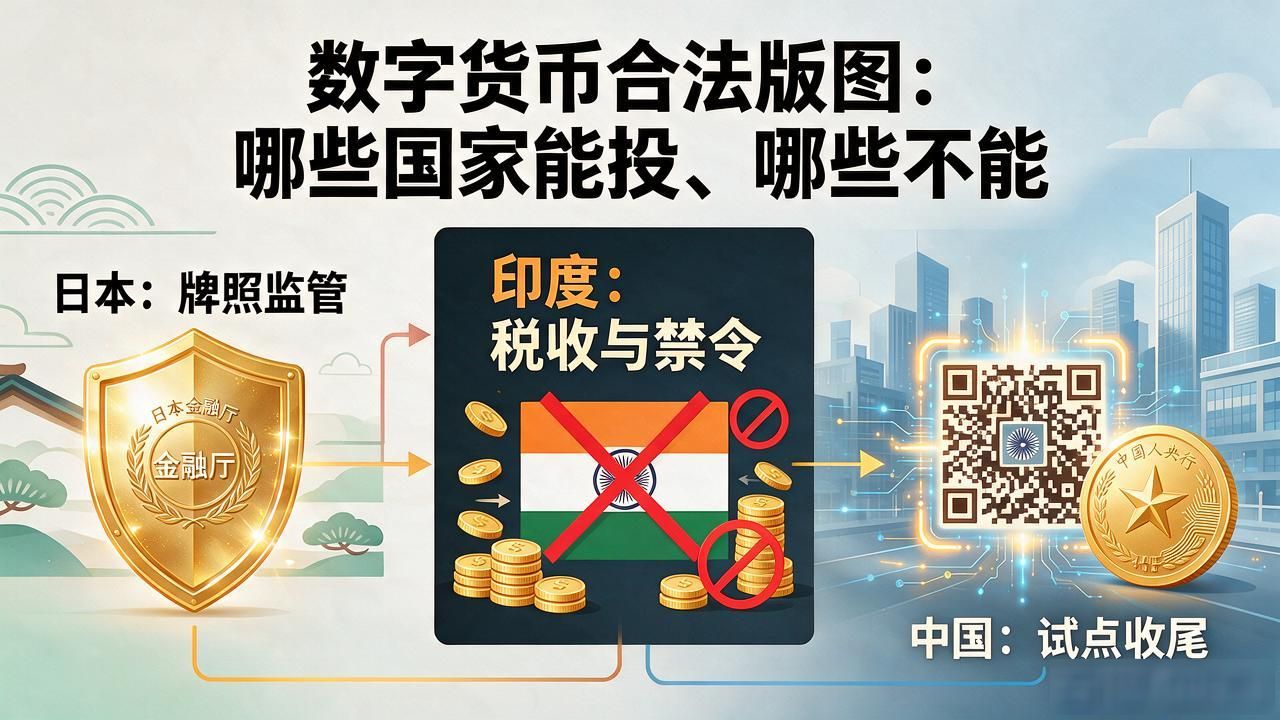 数字货币合法版图：哪些国家能投、哪些不能，2026最新