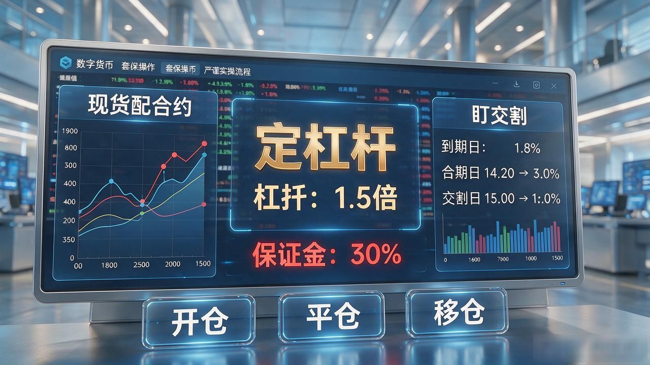 数字货币套保操作实操：现货配合约、定杠杆、盯交割，三步锁住利润