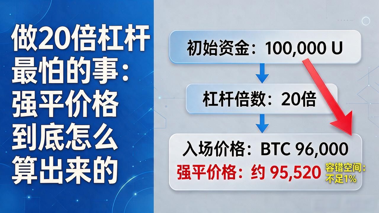 做20倍杠杆最怕的事:强平价格到底怎么算出来的